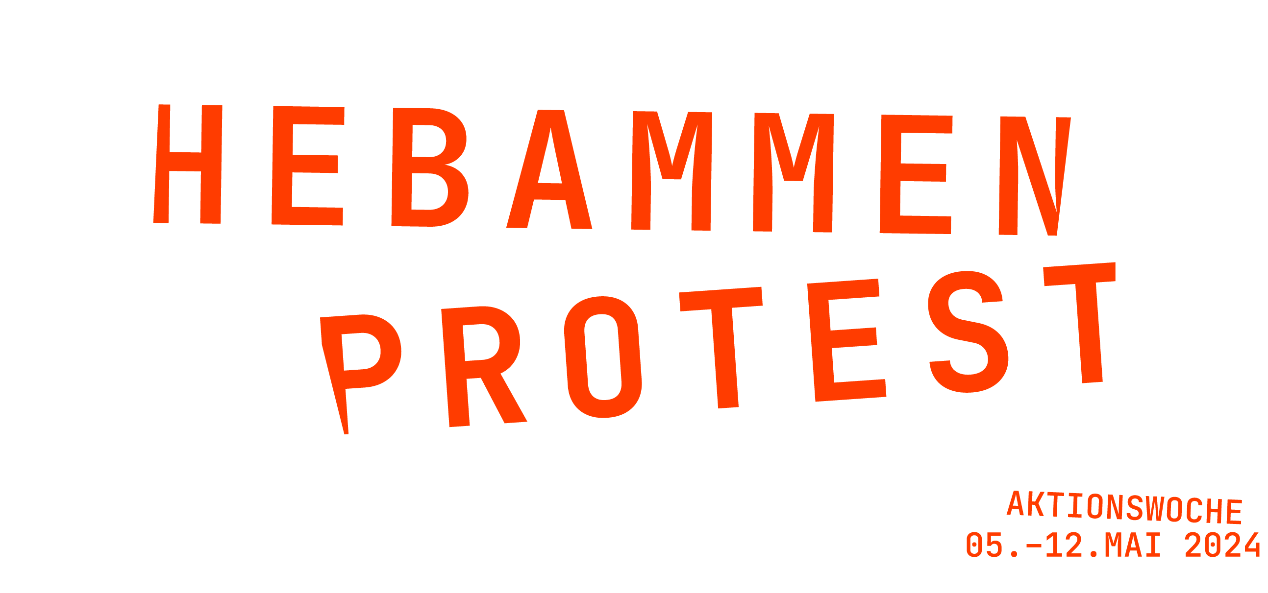 Hebammenprotest Logo mit Aktionswoche